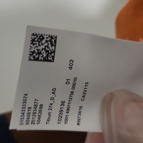 HUGO BOSS XL.Color Block Men's Shirt - Navy, Orange, and Brown - Picture 7 of 13